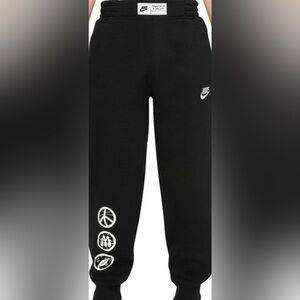 Nike black culture of basketball sweatpants big kids size large